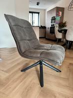Fauteuil Clayton - antraciet (Leen Bakker), Huis en Inrichting, Fauteuils, Ophalen, 75 tot 100 cm, Zo goed als nieuw, Stof