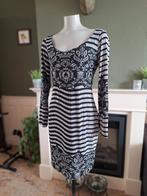 Eroke zwart crème jurk IT 42 NL 38 M gratis verzenden in NL, Maat 38/40 (M), Verzenden, Zwart, Zo goed als nieuw