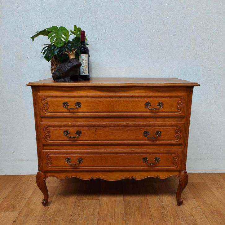 Vintage houten commode ladekastje dressoir ladekast 905, Huis en Inrichting, Kasten | Ladekasten, Gebruikt, Minder dan 100 cm