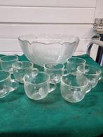 punch of bowl set arcoroc france glas, Huis en Inrichting, Keuken | Servies, Ophalen of Verzenden