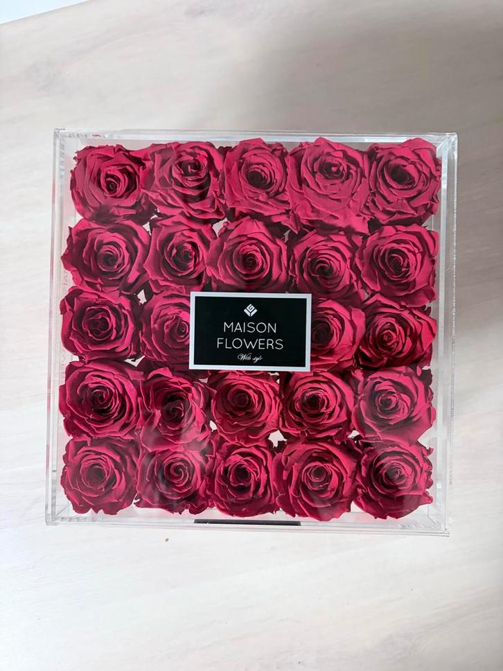 Maison Flowers Longlife Rozenbox - Prachtig Cadeau!, Huis en Inrichting, Woonaccessoires | Droogbloemen, Nieuw, Ophalen of Verzenden