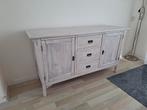 Mooi white wash dressoir, Ophalen, 150 tot 200 cm, Zo goed als nieuw, Grenenhout
