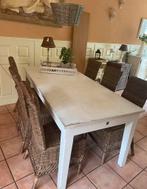 Riviera maison tafel met 6 stoelen, Huis en Inrichting, Tafels | Eettafels, Ophalen, Gebruikt, 50 tot 100 cm, Landelijk