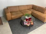 GRATIS LEVERING Hoekbank Cognac 275x205 GEREINIGD, Huis en Inrichting, Banken | Bankstellen, 250 tot 300 cm, Stof, Hoekbank, Ophalen of Verzenden