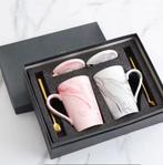 Luxe Marmeren Mokken Set met Lepels, Huis en Inrichting, Ophalen of Verzenden, Nieuw