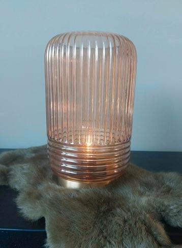 Tafellamp glas bruin goud Light & Living Luxe lampje Nieuw beschikbaar voor biedingen