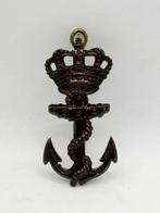 Baretinsigne Anker zwart Korps Mariniers, Verzenden, Marine, Nederland, Embleem of Badge