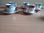 Delicate Koffiekopjes met Bloemmotief (5 stuks), Ophalen of Verzenden