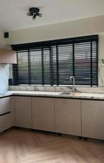 Zwarte houten jaloezieën, Huis en Inrichting, Ophalen, Zo goed als nieuw, 200 cm of meer, 100 tot 150 cm
