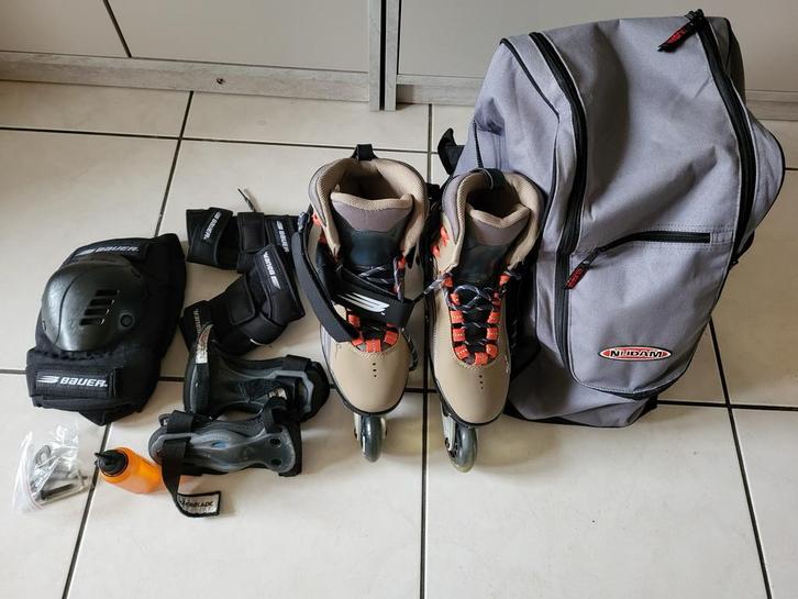 Bauer Skeelers Maat 41 - Zo Goed Als Nieuw! Met veel extra’s, Sport en Fitness, Skeelers, Zo goed als nieuw, Inline skates 4 wielen
