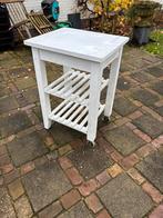 Roltafel bijzettafel, Huis en Inrichting, 50 tot 100 cm, Rond, Ophalen of Verzenden, Zo goed als nieuw