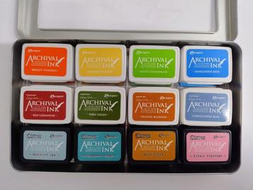 Distress Mini Archival inktpads + Mini distress ink storage  beschikbaar voor biedingen