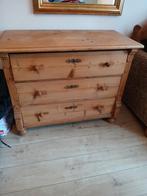 Houten commode met lades, Ophalen, Gebruikt, 100 tot 150 cm, Landelijk
