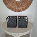 Gietijzeren Windlichten Set, Ophalen, Gebruikt, Grijs, Metaal