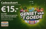 Cadeau kaart Postcodeloterij, Tickets en Kaartjes, Eén persoon, Cadeaubon