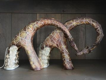 Beeld giraf - 2 giraffen - ophalen/versturen beschikbaar voor biedingen