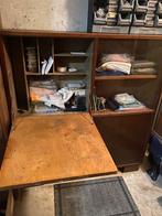 Kastje met bureau blad / inklapbaar / vintage 60-er jaren, Huis en Inrichting, Kasten | Secretaires, Ophalen, Gebruikt, Vintage - 60-er jaren.
