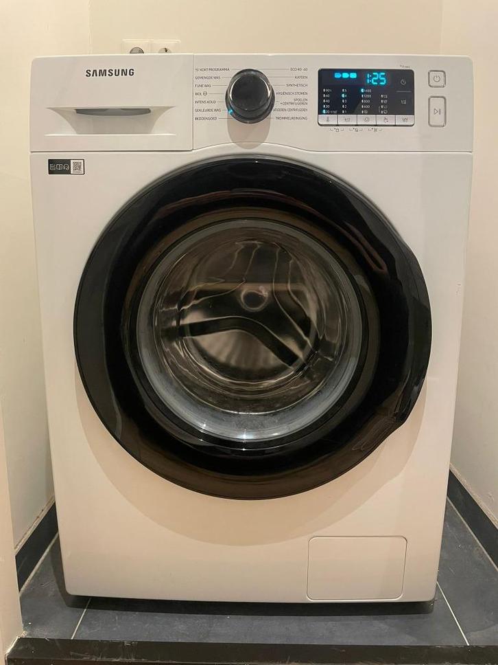 Wasmachine - Samsung Ecobubble, Witgoed en Apparatuur, Wasmachines, Gebruikt, Voorlader, 6 tot 8 kg, 85 tot 90 cm, 1200 tot 1600 toeren