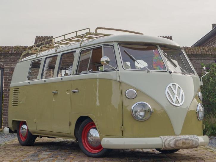 Volkswagen Spijlbus T1 1967, Auto's, Oldtimers, Particulier, Volkswagen, Benzine, Overige carrosserieën, Handgeschakeld, Groen