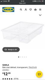 3x ikea samla bak met deksel, Doe-het-zelf en Verbouw, Kratten en Dozen, Ophalen, Zo goed als nieuw, Minder dan 40 cm, Minder dan 35 cm