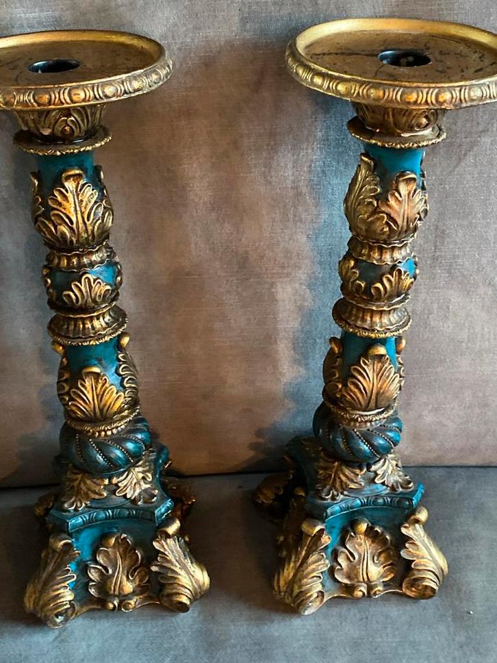 Mooie Kaarsenstanders -, Huis en Inrichting, Woonaccessoires | Kandelaars en Kaarsen, Zo goed als nieuw, Kandelaar, 25 tot 50 cm