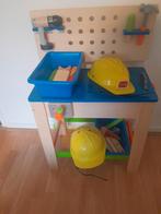 Houten Werkbank met Gereedschap en Helmen, Kinderen en Baby's, Speelgoed | Speeltafels, Ophalen