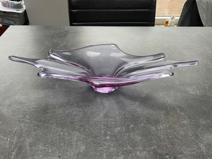 Centerpiece schaal Val St Lambert 44cm kristal, Antiek en Kunst, Antiek | Glas en Kristal, Ophalen of Verzenden