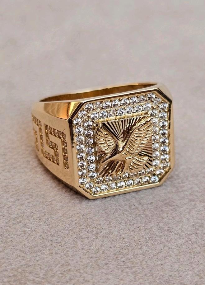 Prachtige adelaar 14k gouden ring, Sieraden, Tassen en Uiterlijk, Ringen, Nieuw, Heer, Goud, Goud, Ophalen of Verzenden