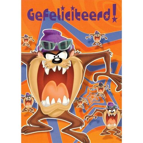 Looney Tunes kaart – Taz bij Stichting Superwens!, Diversen, Wenskaarten, Nieuw, Ophalen of Verzenden