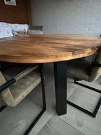 Eettafel met 4 stoelen, Huis en Inrichting, Tafels | Eettafels, Ophalen, Gebruikt, Rond, Vier personen
