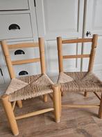 2 Houten Kinder stoeltjes, biezen zitting, Ophalen of Verzenden, Gebruikt, Overige typen