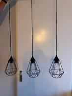Moderne Hanglamp met Metalen Frame, Ophalen of Verzenden, Zo goed als nieuw, Metaal, 75 cm of meer