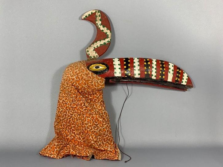 180845 Afrikaans Bozo vogel marionet uit Mali, Antiek en Kunst, Kunst | Niet-Westerse kunst, Ophalen of Verzenden