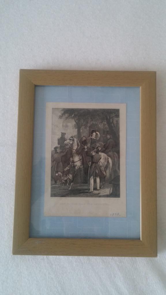 'Togtje naar Ter Ledesteijn'. Oude gravure uit 1838., Antiek en Kunst, Kunst | Etsen en Gravures, Ophalen of Verzenden