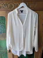 Wolwitte zijden blouse maat 38, Maat 38/40 (M), H&M, Wit, Ophalen of Verzenden