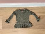 Z.g.a.n. Groene longsleeve top van Z8, met ruffles, maat 86, Meisje, Z8, Ophalen of Verzenden, Zo goed als nieuw