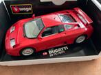 Burago Bugatti EB 110 (1991) Modelauto, Hobby en Vrije tijd, Modelauto's | 1:18, Ophalen, Zo goed als nieuw, Auto, Bburago