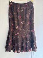 Minuet zijden rok bruin print 40 M, Ophalen of Verzenden, Zo goed als nieuw, Maat 38/40 (M), Bruin