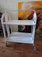 Inklapbare trolley van Guzzini jaren 70 in het wit, Gebruikt, Minder dan 100 cm, 25 tot 50 cm, 50 tot 100 cm