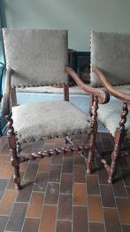 Antieke Kasteelstoelen met Gobelin Bekleding (2), Antiek en Kunst, Antiek | Meubels | Stoelen en Banken, Ophalen