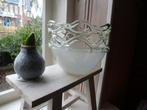 Schaal glas ~ decoratieve glazen schaal ~ kunst ~fruitschaal, Schaal, Ophalen of Verzenden, Ovaal, Glas