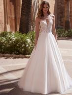 Nieuwe trouwjurk blush glinstering kant tule, Ophalen of Verzenden, Nieuw, Wit, Trouwjurk