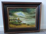 schilderij van F. v/d Burg, Ophalen, Minder dan 50 cm, Gebruikt, Schilderij