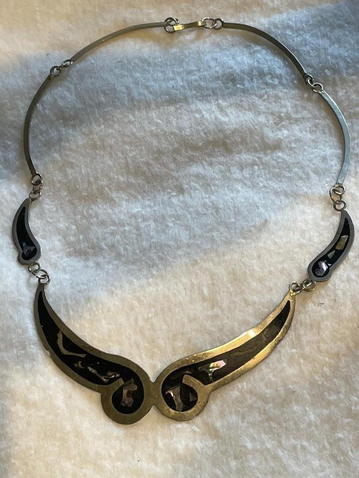 Abalone collier, Sieraden, Tassen en Uiterlijk, Antieke sieraden, Ketting, Overige materialen, Ophalen