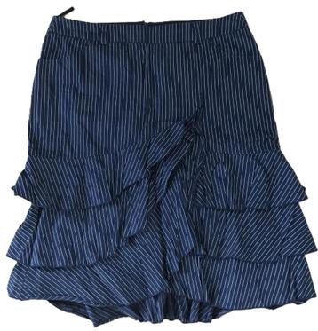 SENSA DONNA prachtige rok ruches krijtstreep blauw wit beschikbaar voor biedingen