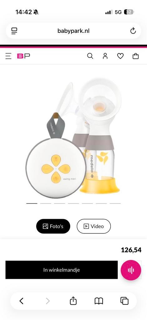 Medela Swing Maxi Dubbele Borstkolf, Kinderen en Baby's, Babyvoeding en Toebehoren, Gebruikt, Borstkolf, Ophalen of Verzenden