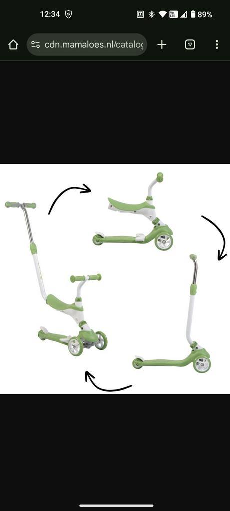 Byox 3-in-1 duwfiets, loopfiets en step, Kinderen en Baby's, Speelgoed | Buiten | Voertuigen en Loopfietsen, Gebruikt, Loopfiets