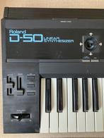 Roland D50 synthesizer met geluidskaart, Roland, 61 toetsen, Gebruikt, Met koffer of flightcase