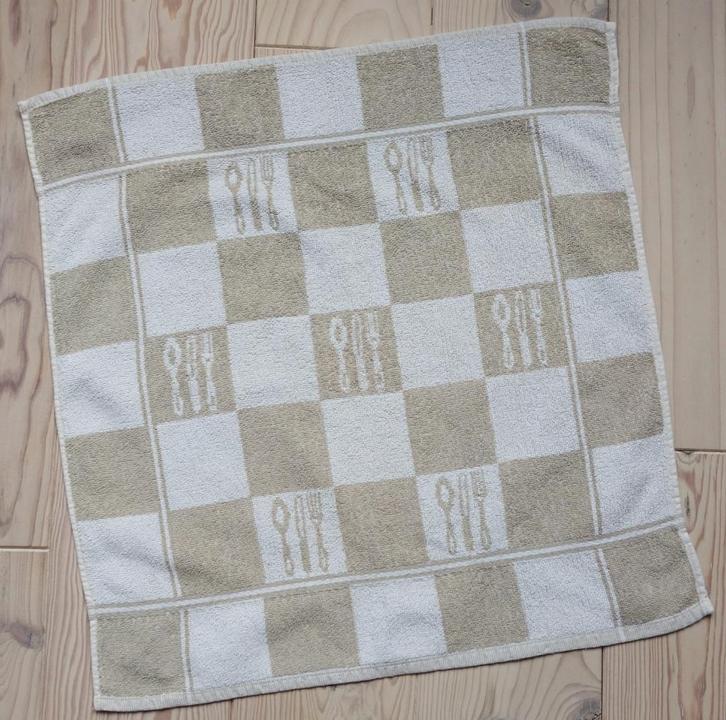 mooie nieuwe keukendoek/ handdoek, bruin/beige, Huis en Inrichting, Keuken | Textiel, Nieuw, Theedoek of Handdoek, Beige, Verzenden