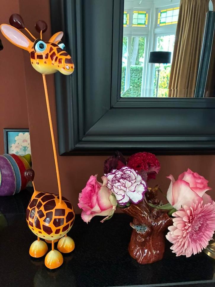 Mia Coppola nederlandse kunstenares crazy Giraf 40 cm, Huis en Inrichting, Woonaccessoires | Overige, Zo goed als nieuw, Ophalen of Verzenden